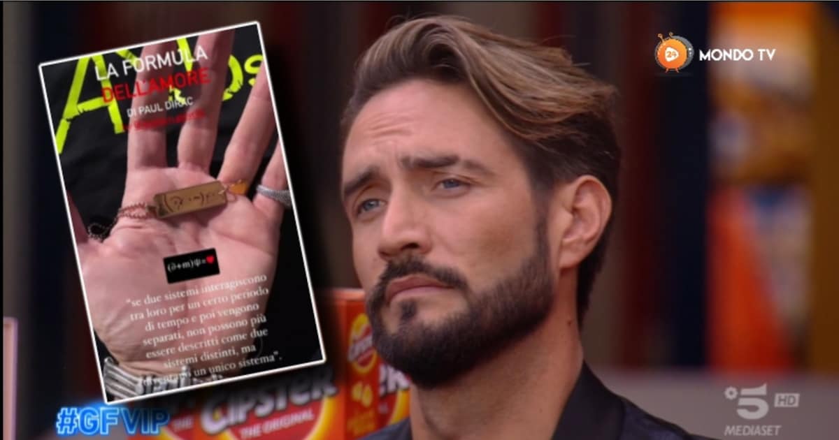 GF Vip, Alex Belli pubblica la formula dell’amore che ha fatto incidere su un bracciale
