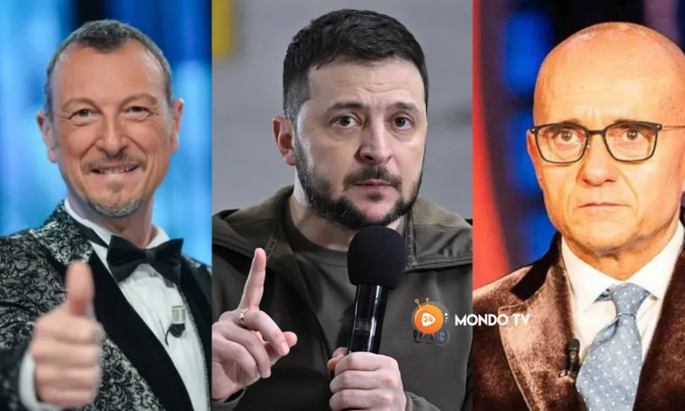 Zelensky sanremo 2023 alfonso signorini