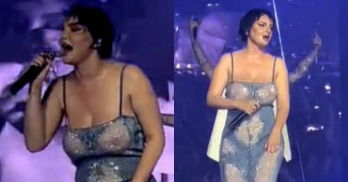 Arisa infiamma il palco al concerto dei Club Dogo con un vestito super trasparente (VIDEO)