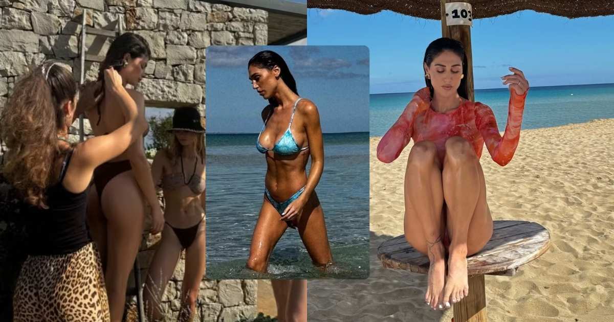 Belen Rodriguez e la sorella Cecilia infiammano il web con degli scatti hot in Sicilia