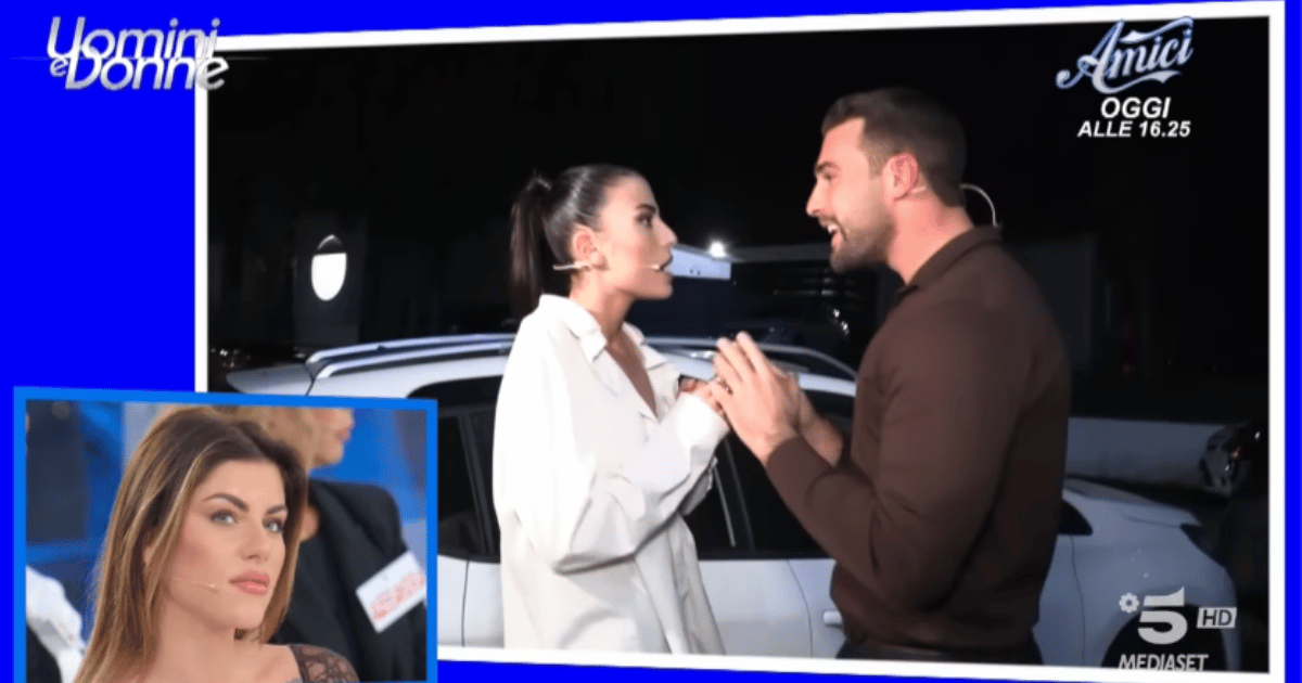 Uomini e Donne, Martina lascia lo studio: Flavio va a riprenderla, il confronto