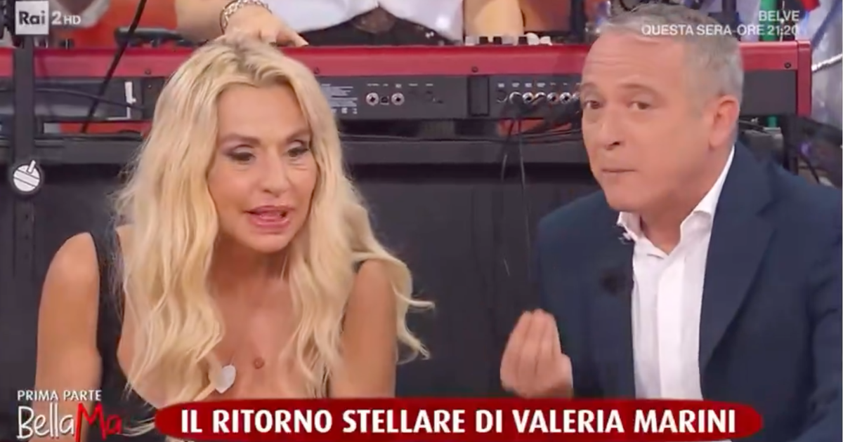 Valeria Marini Pierluigi Diaco confronto