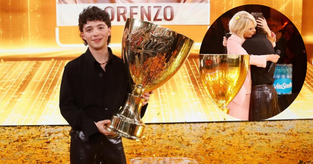 Lorenzo reazione vittoria Amici 25