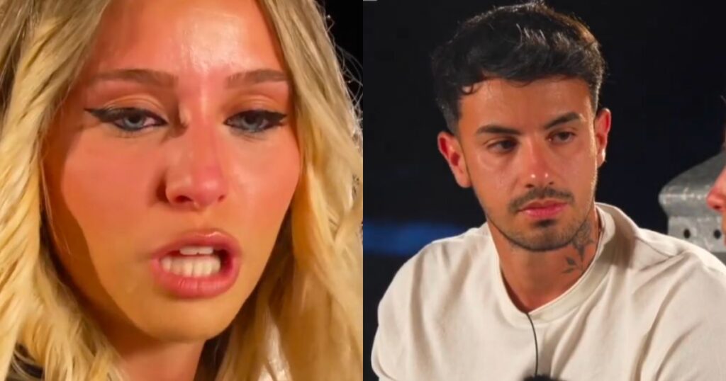 Soraya e Cristian durante il falò di confronto a Temptation Island 2026