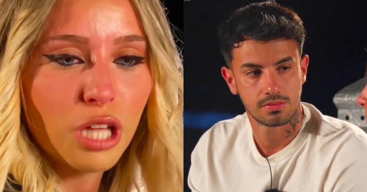 Soraya e Cristian durante il falò di confronto a Temptation Island 2026