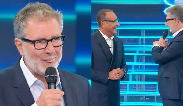 Fabio Fazio torna in Rai e “punge” Carlo Conti: “Quest’anno me l’hai fatta grossa”. Standing ovation a Tale e Quale Show