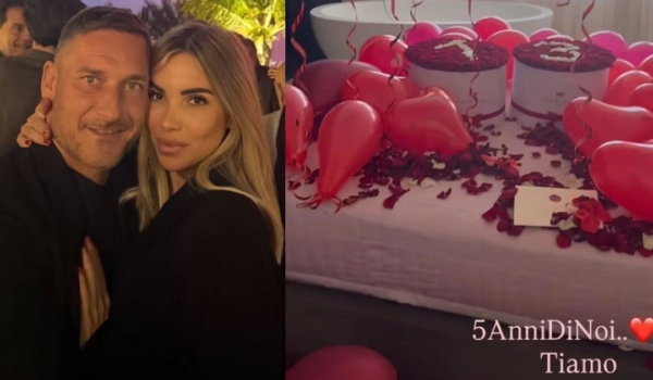 Francesco Totti e Noemi Bocchi festeggiano 5 anni insieme, ma fanno una gaffe clamorosa: ecco perché non tornano i conti
